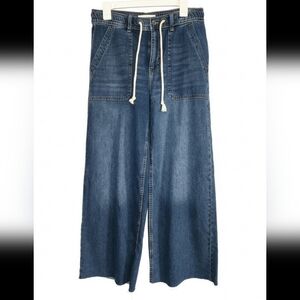 Lucky Wide Leg Jeans - Elastic Waist